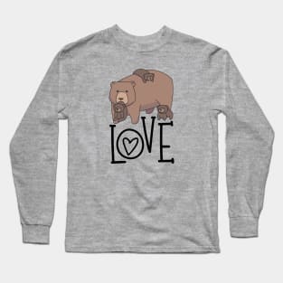 Mom Bear Love Baby Bear Cub Long Sleeve T-Shirt